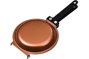 Double Sided Pan Nonstick Stainless Steel Double Sided Baking Pan Easy to Flip Easy to Clean Pancake Maker with Hnalde for Ki