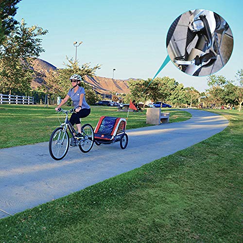 Bicycle Trailer Coupler Hitch, Aluminum Alloy Rear Replacement Alxe Hitch Attachment Adapter for Children Bike Trailers, Black - Thumbnail 6
