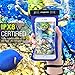 MoKo Waterproof Phone Pouch Holder, Underwater Cellphone Case Dry Bag with Lanyard Armband Compatible with iPhone 14 13 12 11 Pro Max X/Xr/Xs Max/SE 3, Samsung S21/S20/S10/S9, Blue