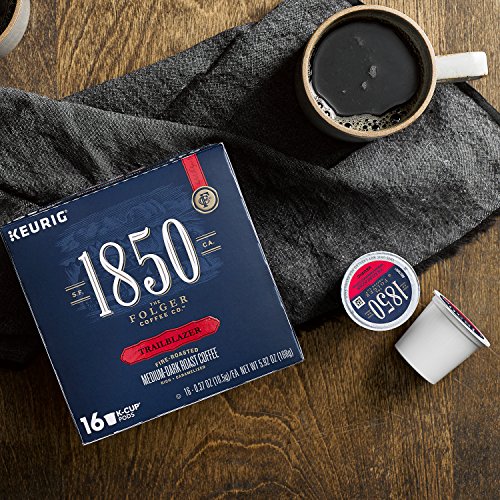 1850 Trailblazer, Medium-Dark Roast Coffee, K-Cup Pods for Keurig Brewers, 16 Count (Pack of 4)