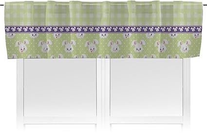 Amazon RNK Shops Easter Bunny Valance Unlined Personalized