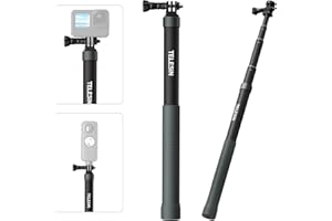 AFAITH Upgraded Pole Invisible Selfie Stick for Go pro Insta360 Cam,47.2IN Carbon Fiber Waterproof Go pro Selfie Stick for Go Pro Hero 12/11/10/9/8/7, DJI Action 4/3 and Other Action Cameras.