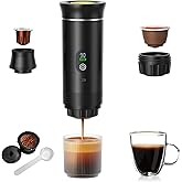 Swiitaey Portable Coffee Maker for Travel & Camping, Portable Espresso Maker for Travel, Rechargeable Cordless Battery Operat