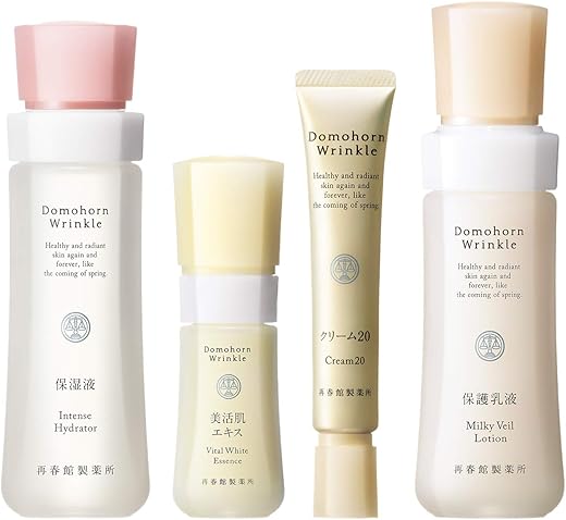 再春館製薬所 ドモホルンリンクル 基本４点 セット 約2ヶ月分 (保湿液 & 美活肌エキス & クリーム20 & 保護乳液) スキンケア