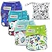 Asenappy Cloth Diaper 4 PCs Reusable Diapers Leak-Proof Diaper Cover with Wet Bag Washable Baby Diaper.