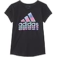 adidas Girls' Short Sleeve Cotton Essential T-Shirt Top