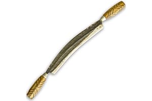 KONLOAD Tree Draw Knife 10"Hand-Forged Curved Draw Shave Knife Debarking Tool-Wood Scraper for Woodworking Tool Bark Peeling Wood Shaver Tool (Curved-10 ")