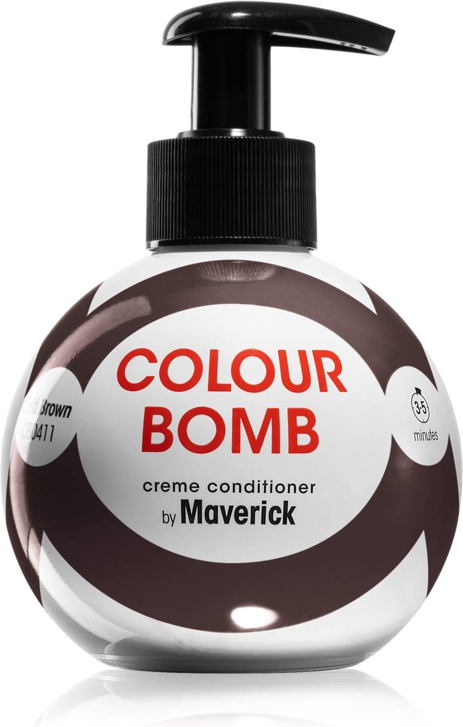 Colour Bomb by Maverick Cold Brown Hair Colour Depositing Conditioner 250ml, Vibrant Gloss & Shine