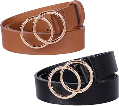 double buckle belt amazon
