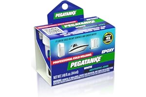 PEGATANKE - White 2 Part Epoxy Resin | Professional Cold Weld Adhesive | High Strength Liquid Metal Glue | General Repair & Plastic | High Temperature Epoxy for Cold Welding Waterproof Bonds (1.48 oz)