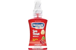 Chloraseptic Children's Sugar-Free Sore Throat Spray, Cherry-Licious, Soothes Throat Pain in Seconds, Suitable for Kids Ages 3 & Up, 6 Fl Oz