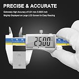 Preciva Digital Vernier Caliper 150mm 6 inch Blue LCD Stainless Steel view 2