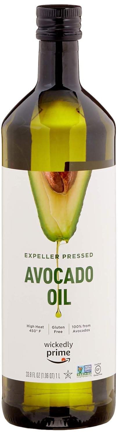 Wickedly Prime 100% Pure Avocado Oil, Expeller Pressed, Non-GMO, Gluten Free, 1 L
