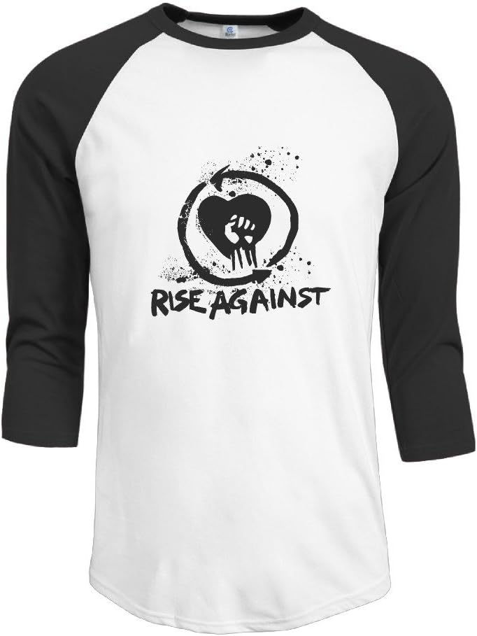 Rise Against Melodic Hardcore Band Men 3/4 Sleeve Baseball Tee Shirts Print TEE