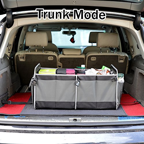 Balight Trunk Organizer for SUV Car, Heavy Duty Waterproof Nonslip with Handles and Straps Premium 26 inch Divisible Multi-compartments Cargo/Groceries Storage Box for Truck/Sedan, Large, Collapsible - Thumbnail 5