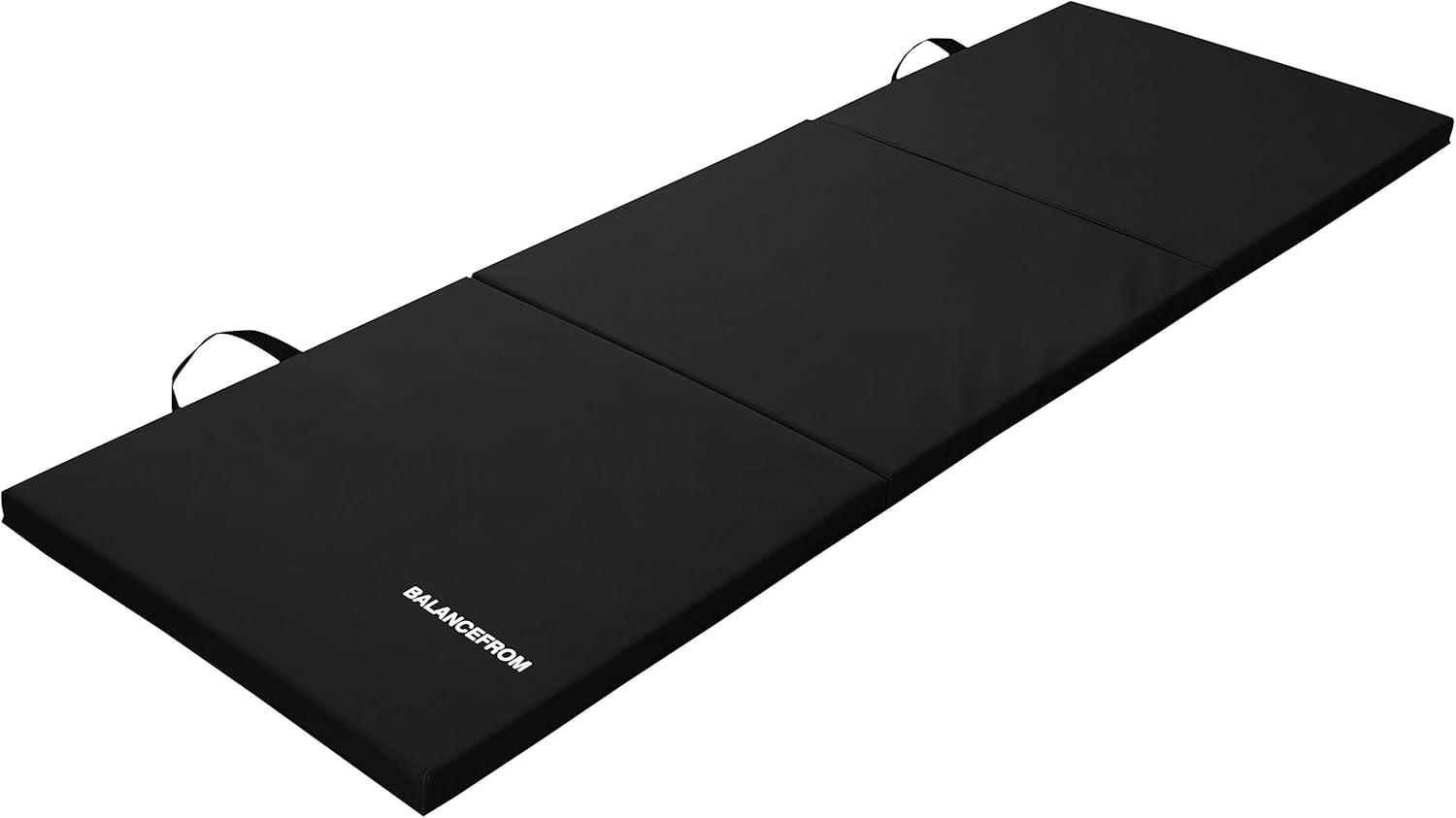 BalanceFrom 1.5" Thick Tri-Fold Folding Exercise Mat with Carrying Handles for MMA, Gymnastics and Home Gym Protective Flooring (Black): Sports & Outdoors