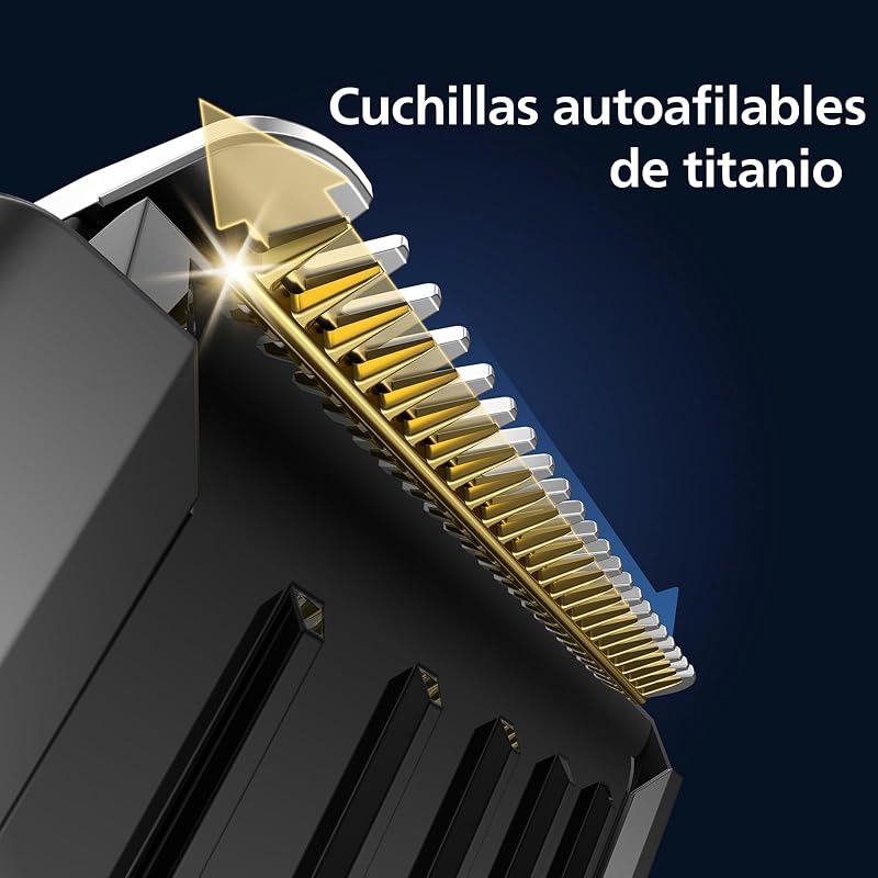Máquina de cortar cabelo philips série 9000, barbeador e aparador elétrico para homens, controle de toque digital, potência máxima, corte de cabelo perfeito, lâminas de titânio, 400 configurações de comprimento, 120 — foto 3 de 7