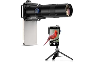 MIAO LAB 30X Telephoto Lens, High Power HD Telephoto Phone Lens with Adjustable Tripod and Universal Phone Clip, Phone Lens Attachment for iPhone & Android