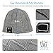 Bluetooth Beanie Hat, Topple Wireless 4.1 Superior Headphone Beanie Hat with HD Stereo Earphone Speaker Mic,Unisex Washable for Men Women Winter Outdoor Fitness Grey