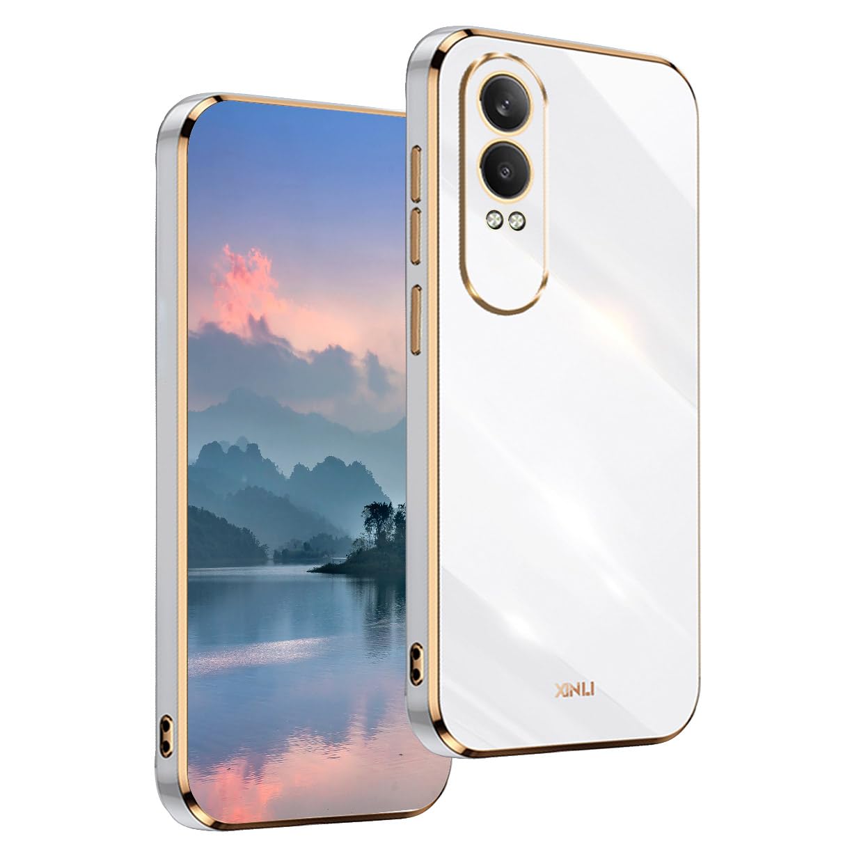 UPLAI Case for OnePlus Nord CE4 Lite, Ultra Thin Shockproof Protection Cover with Electroplating Design, Premium TPU Bumper and Soft Silicone Stylish Durable Cover.(White)