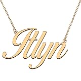 HUAN XUN Customized Custom Simple Any Name Necklace
