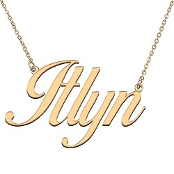 HUAN XUN Customized Custom Simple Any Name Necklace