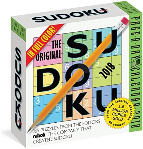 The Original Sudoku Page-A-Day Calendar 2018 Calendar – Day to Day Calendar, 8 Aug 2017