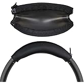 Adhiper Silicone Sweat Headband Cover for Sony WH-1000XM4, WH-CH720N, WH-XB910N, ULT WEAR, Washable Zipped Dustproof Headband Cover Protector for Soundcore Space Q45, Life Q30 & Q20 (Black)