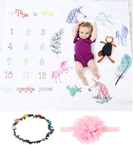 unicorn milestone blanket