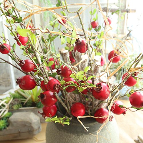 Artificial Flowers,Vibola® Fruit Pomegranate Berries Artificial Flora DIY Wedding Home Office Party Hotel Restaurant Patio Yard Decoration (red)
