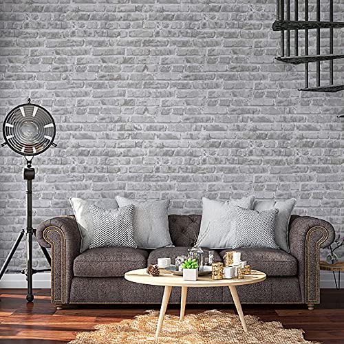 Timeet 3D Brick Wallpaper Peel and Stick Wallpaper Brick Contact Paper