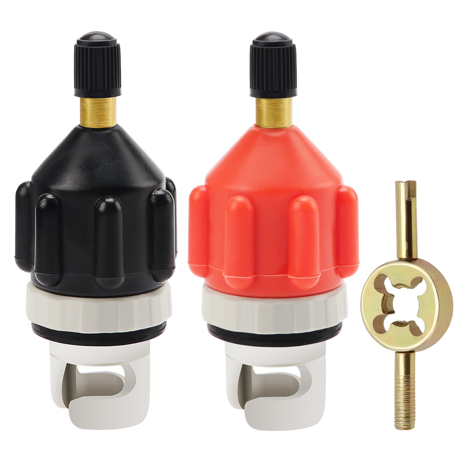 VooGenzek 2 PCS Inflatable Boat SUP Pump Adaptor, Boat Air Pump Valve Adapter, Air Valve Adapter Inflatable Boat SUP Air, for Inflatable Boat, Stand Up Paddle Board, Inflatable Bed