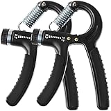 LUXON 2 Pack Hand Grip Strengthener Adjustable Resistance 22-110 Lbs (10-50kg) -Hand Grip Exerciser, Strengthen Grip, Hand Sq
