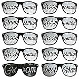 Bachelorette4Ever Set of 10 Bachelor Party Sunglasses - Party Sunglasses for Wedding, Ceremonies &