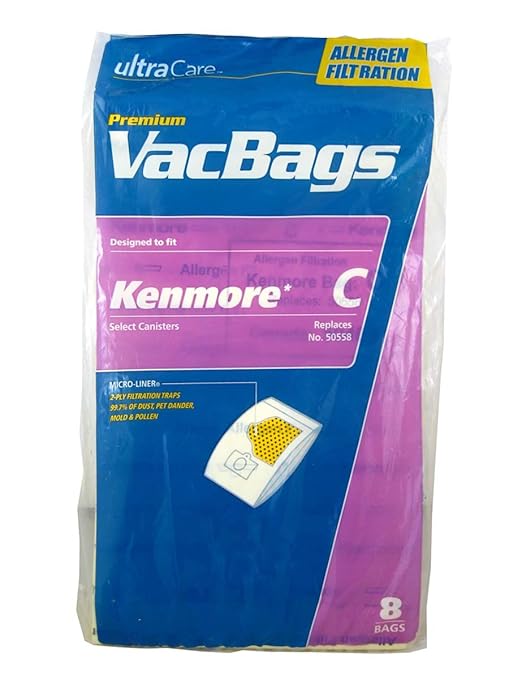 Allergen Filtration Kenmore Bag C, Replaces 50558