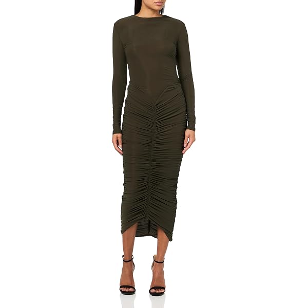 Enza Costa Women's Silk Knit Sleeveless Twist Midi Dress, Army Green, XL at  Amazon Women's Clothing store