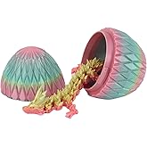 Dragon Eggs with Dragon Inside, 3D Printed Surprise Funny Gifts for Kids, Articulated Dragons Fidget Toys for Adults, Ideal Easter Basket Stuffers, Unique 3D Dragons Collectibles(Rainbow)