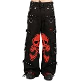 Tripp NYC Mega Skull Pants [BLACK/RED]