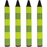 ASVP Shop Striped Jumbo Black Crayons - For Your Steve Josh Handy Dandy Notebooks (Green Striped - Pack of 4)