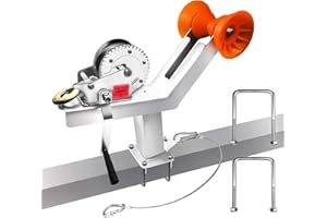 Height Adjustable Boat Trailer Winch Post with Roller | 1200 lbs Boat Winch | U-Bolt for 2-3 Inches W x 3-4 Inches H Trailer 