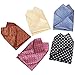 b.m.c BMC Mens 5 pc Mixed Pattern Large 12 inch Pocket Square Fashion Handkerchief Accessories - Set 4: Regalia