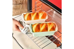 2pcs, Silicone Loaf Pan, Non Stick Easy Release Rectangle For Baking Bread, Flexible BPA Free Cake Mold Toast Brownie