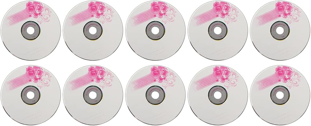 dsheng 10x CD R Blank Discs 700MB 52X Speed PC Material for Digital Images Music