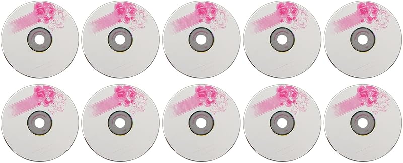 dsheng 10x CD R Blank Discs 700MB 52X Speed PC Material for Digital Images Music