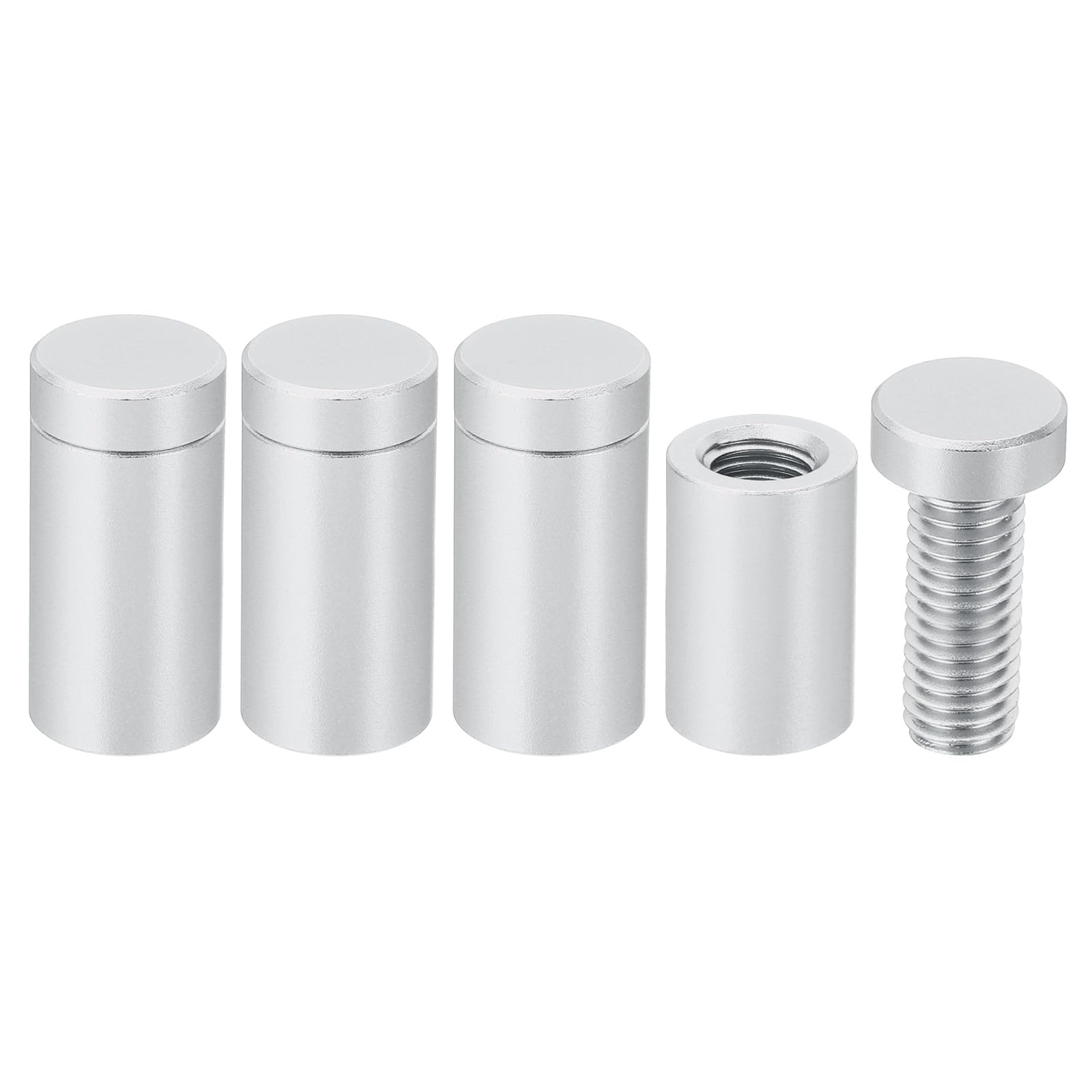 PATIKIL 1/2 x 1.2 inch Sign Standoff Screws, 4 Pcs Stainless Steel Wall Standoff Mounting Hardware Advertising Glass Nail for Hanging Acrylic Picture Frame Acrylic Panel, Bright Silver