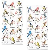 qiuhuang Colorful Bird Kitchen Towels Set of 2 Farmhouse Birds on Branch Decorative Bathroom Towels Soft Absorbent Bath Hand Towels for Bird Lovers Gym Hotel Home Washcloth 28.7x13.7 Inch