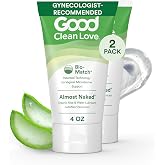 Good Clean Love Almost Naked Water-Based Lube, Organic Aloe, 4 Oz (2-Pack) | Organic Aloe Vera, Water-Based Personal Lubricant. Ph-Balanced Intimate Wellness Gel For Men &amp; Women. Safe For Toys &amp; Condoms
