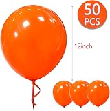 HYKJNBW 12 Inch Orange Balloons 50 Pack Thick Latex Party Decor view 2