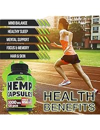 Hemp Oil Extract Capsules For Pain Relief & Anxiety Best Joint Support your Health & Sleep Supplement...
