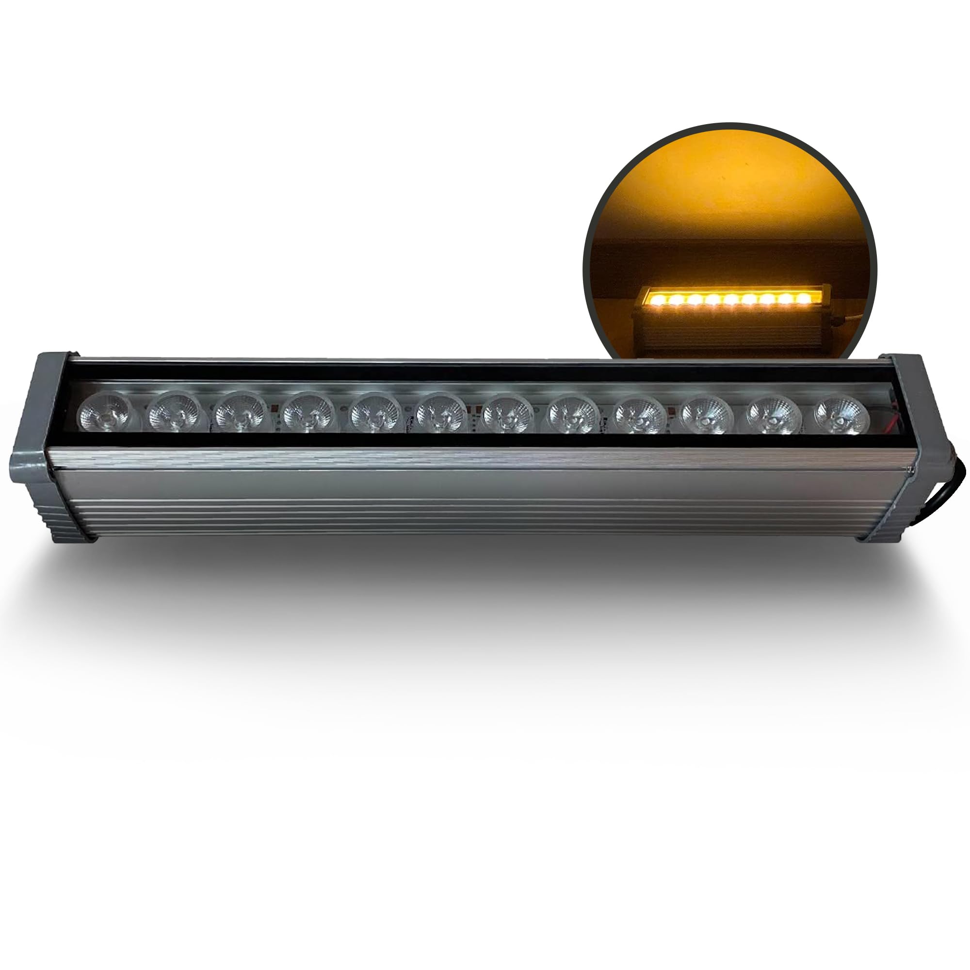 LedRica Indoor and Outdoor Lights, Modern Garden and Wall Lights, Weather-Resistant Indoor and Outdoor Wall Lights, Wall Washers with IP65 Waterproof Driver, Includes Hardware, Amber, 12 Watts